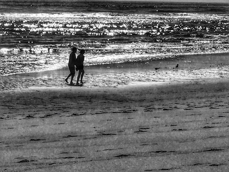 Black And White Photograph Of Two Friends At Coast Guard Beach On Cape ...