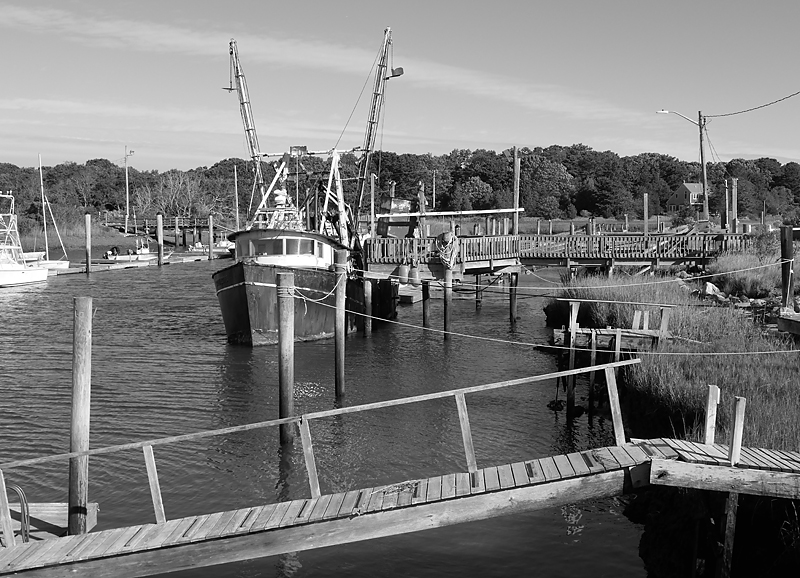 Old Fishing Boat At Rock Harbor On Cape Cod…Color or Black And