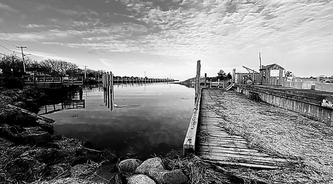 Rock Harbor On Cape Cod In Black And White.