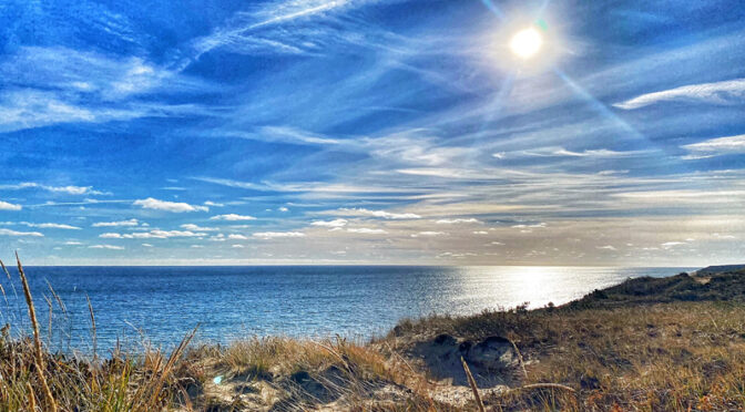 Overlooking Marconi Beach In Wellfleet On Cape Cod.