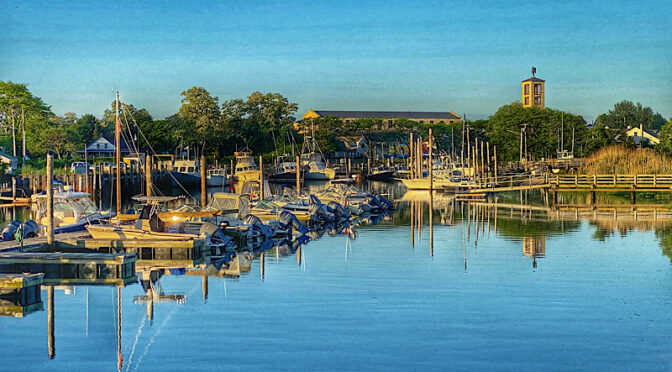 Pretty Morning Reflection At Rock Harbor On Cape Cod.