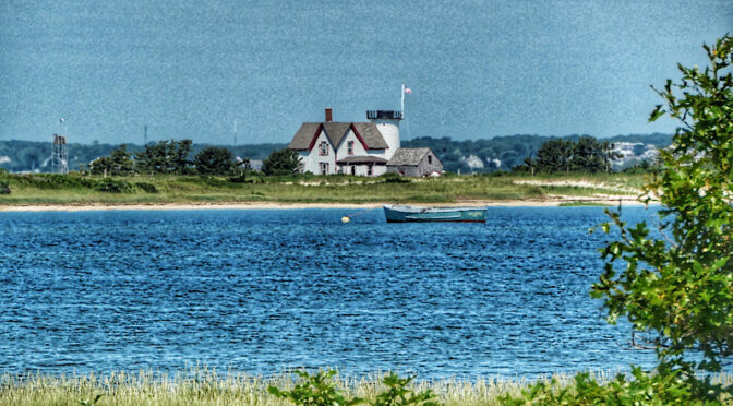 Stage Harbor Lighthouse In Chatham On Cape Cod.