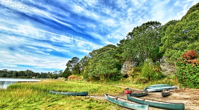 Perfect Weather Last Weekend For Canoeing On Salt Pond On Cape Cod.