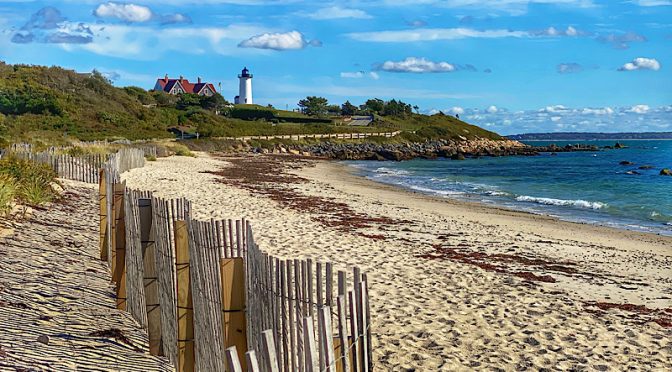 Nobska Lighthouse In Woods Hole On Cape Cod.