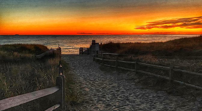 Spectacular Sunrise At Coast Guard Beach On Cape Cod.