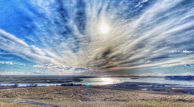 Gorgeous Clouds Over Nauset Marsh On Cape Cod.